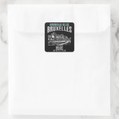 Brüssel Quadratischer Aufkleber (Tasche)