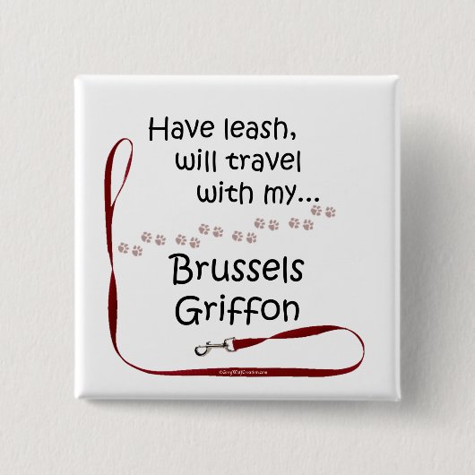 Brüssel-Reise-Leash - Schaltfläche Button (Vorderseite)