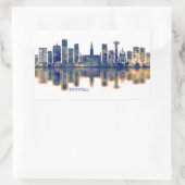 Brüssel Skyline Rechteckiger Aufkleber (Tasche)
