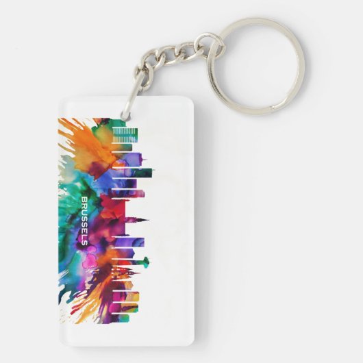 Brüssel Skyline Schlüsselanhänger (Rückseite)