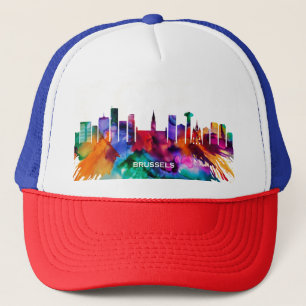 Brüssel Skyline Truckerkappe