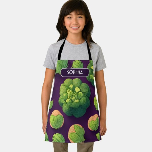 Brüssel sprossen Retro Personalisiertes Muster Schürze (Insitu)