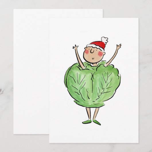 Brüssel Sprout Einladung (Vorne/Hinten)