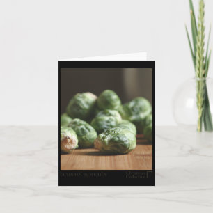 Brussel Sprout Funny Grafisches Weihnachtsgeschenk Karte