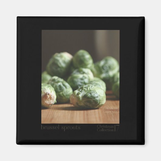 Brussel Sprout Funny Grafisches Weihnachtsgeschenk Magnet (Vorne)