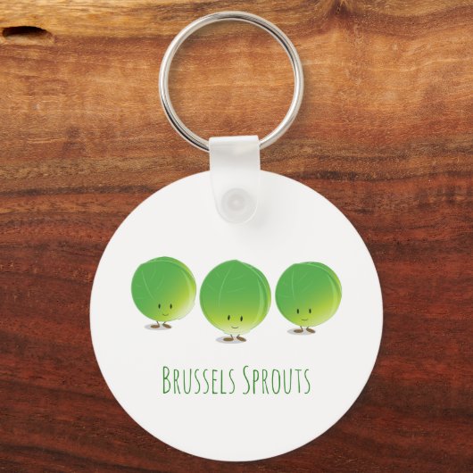 Brüssel Sprouts Gemüse Schlüsselanhänger (Vorderseite)
