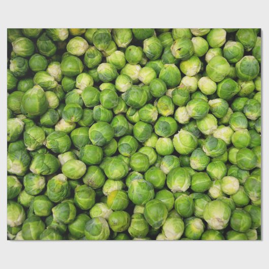 Brussel Sprouts Grüner Gemüsespass Geschenkpapier (Flach)