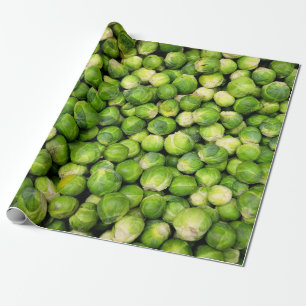Brussel Sprouts Grüner Gemüsespass Geschenkpapier