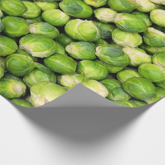 Brussel Sprouts Grüner Gemüsespass Geschenkpapier (Ecke)