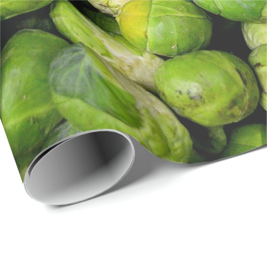 Brussel Sprouts Grüner Gemüsespass Geschenkpapier (Rolleneckpunkt)