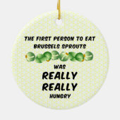 Brüssel Sprouts Keramik Ornament (Hinten)