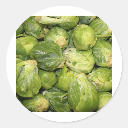Brussel Sprouts Runder Aufkleber (Vorderseite)