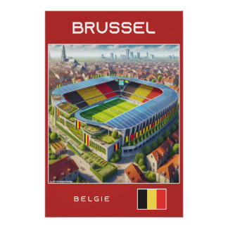 Brüssel Stadium - Belgien - Ecological design Poster