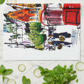 Brüssel-Stadt Geschirrtuch (Gefaltet)