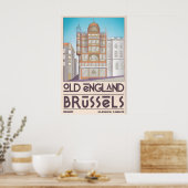 Brüssel Stadtposter stilisierte Straßenansicht Poster (Küche)