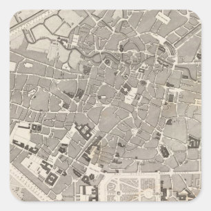 Brüssel und Belgien Quadratischer Aufkleber