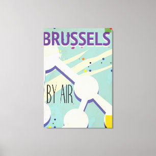 Brüssel Vintage-Urlaubsposter Leinwanddruck