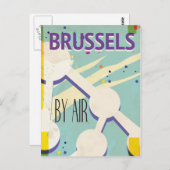 Brüssel Vintages Urlaubspaket Postkarte (Vorne/Hinten)