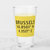 Brüsseler Breitengrad Glas (Rückseite)