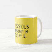 Brüsseler Breitengrad Kaffeetasse (VorderseiteRechts)