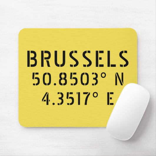 Brüsseler Breitengrad Mousepad (Mit Mouse)