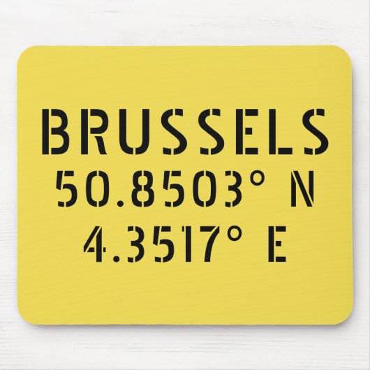 Brüsseler Breitengrad Mousepad (Vorne)