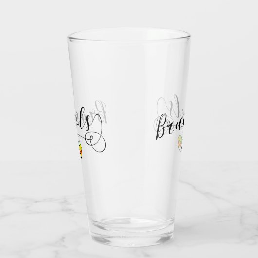 Brüsseler Flagge im Herzen Glas (Rechts)