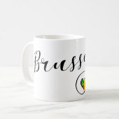 Brüsseler Flagge im Herzen Kaffeetasse (Vorderseite Links)