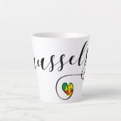 Brüsseler Flagge im Herzen Milchtasse (Vorderseite)