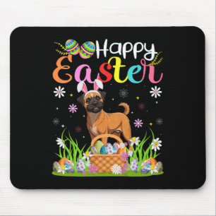 Brüsseler Griffon Hund Frohe Ostern Eierjagd Hase Mousepad