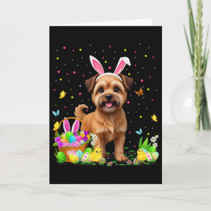 Brüsseler Griffon-Hund Ostereier-Suche Hasenohren  Karte