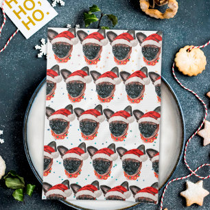 Brüsseler Griffon-Hunderasse Weihnachten Geschirrtuch