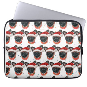 Brüsseler Griffon-Hunderasse Weihnachten Laptopschutzhülle
