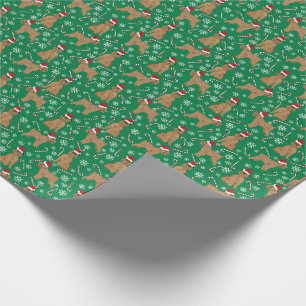 Brüsseler Griffon Weihnachtsmann Hüte Weihnachtske Geschenkpapier