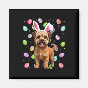 Brüsseler Griffonhund Frohe Ostereierjagd Hase Magnet