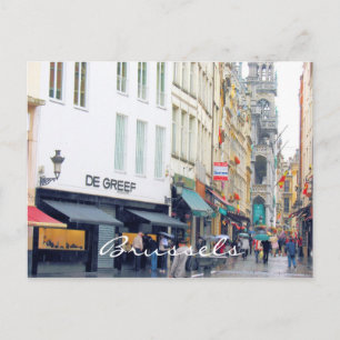 Brüsseler Marktplatz Quartier Latin Postkarte