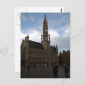 Brüsseler Rathaus Postkarte (Vorne/Hinten)