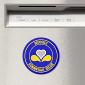 Brüsseler RundEmblem Magnet (In Situ (Geschirrspüler))