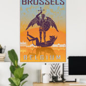 Brüsseler Vintage-Plakat Poster (Heimbüro)