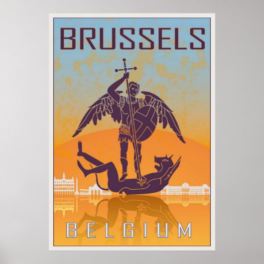 Brüsseler Vintage-Plakat Poster (Vorne)