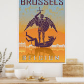 Brüsseler Vintage-Plakat Poster (Küche)