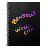 Brüsseler Weltstadt, bunte Textkunst Notizblock (Vorderseite)
