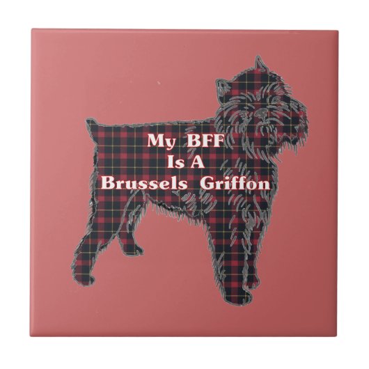 Brussells Griffon BESTE FREUNDIN Fliese (Vorderseite)