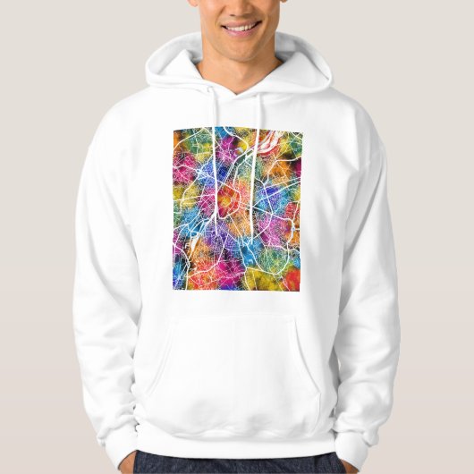 Brussels Belgium City Map Hoodie (Vorderseite)