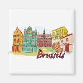 Brussels, Belgium Famous City Magnet (Vorne)