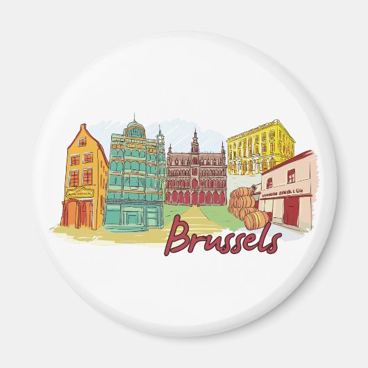 Brussels, Belgium Famous City Magnet (Vorne)