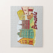 Brussels Belgium Travel City Puzzle (Vertikal)