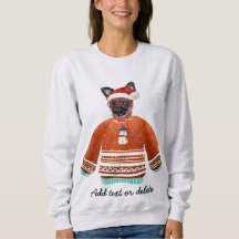 Brussels Dog Ugly Christmas Dog Mama Sweatshirt