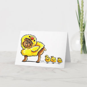 Brussels Griffon Chick Easter Feiertagskarte