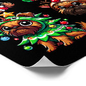 Brussels Griffon Christmas Tree Santa Elf Costume Poster (Ecke)